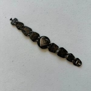 Vintage WW2 Silver Trench Art Coin Heart Bracelet Britain Coin